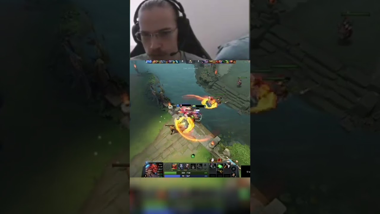 Puck was solo killed by Topson's troll !!!😱😱😱#dota2 #shorts #topson