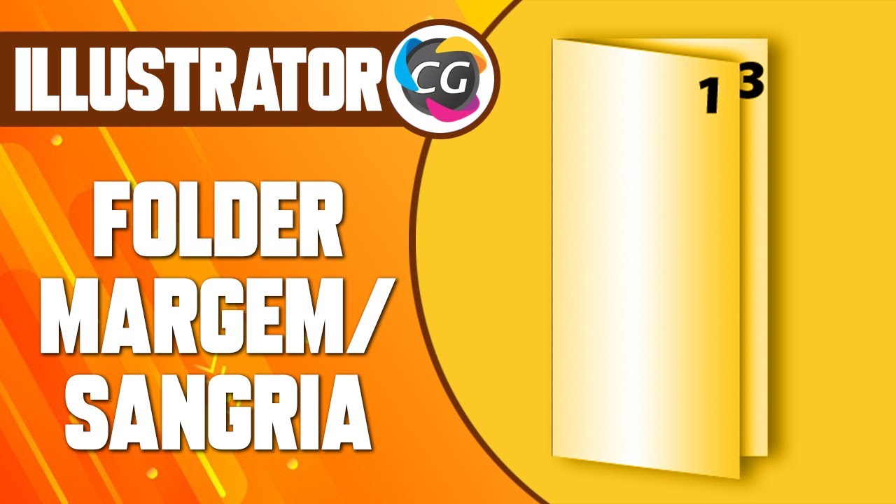 Illustrator Folder Uma Dobra - Margem de Segurança e Sangria