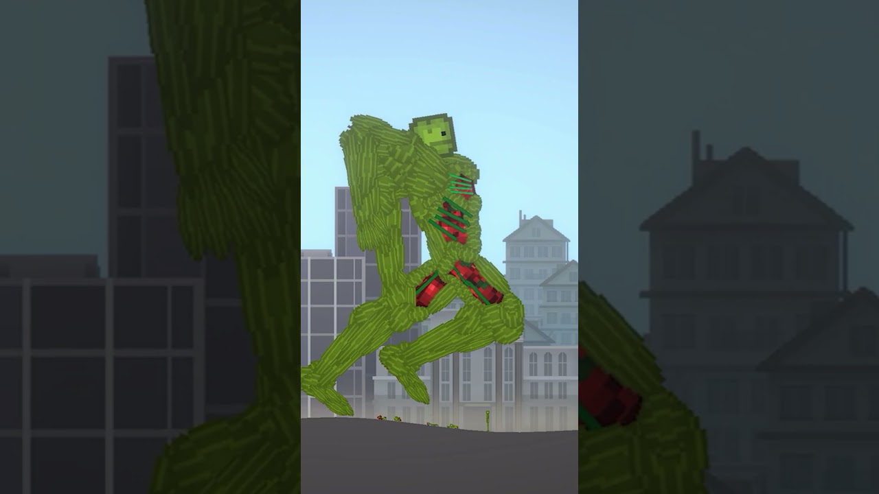 Melon sandbox but attacked by a giant melon!😱😱😱