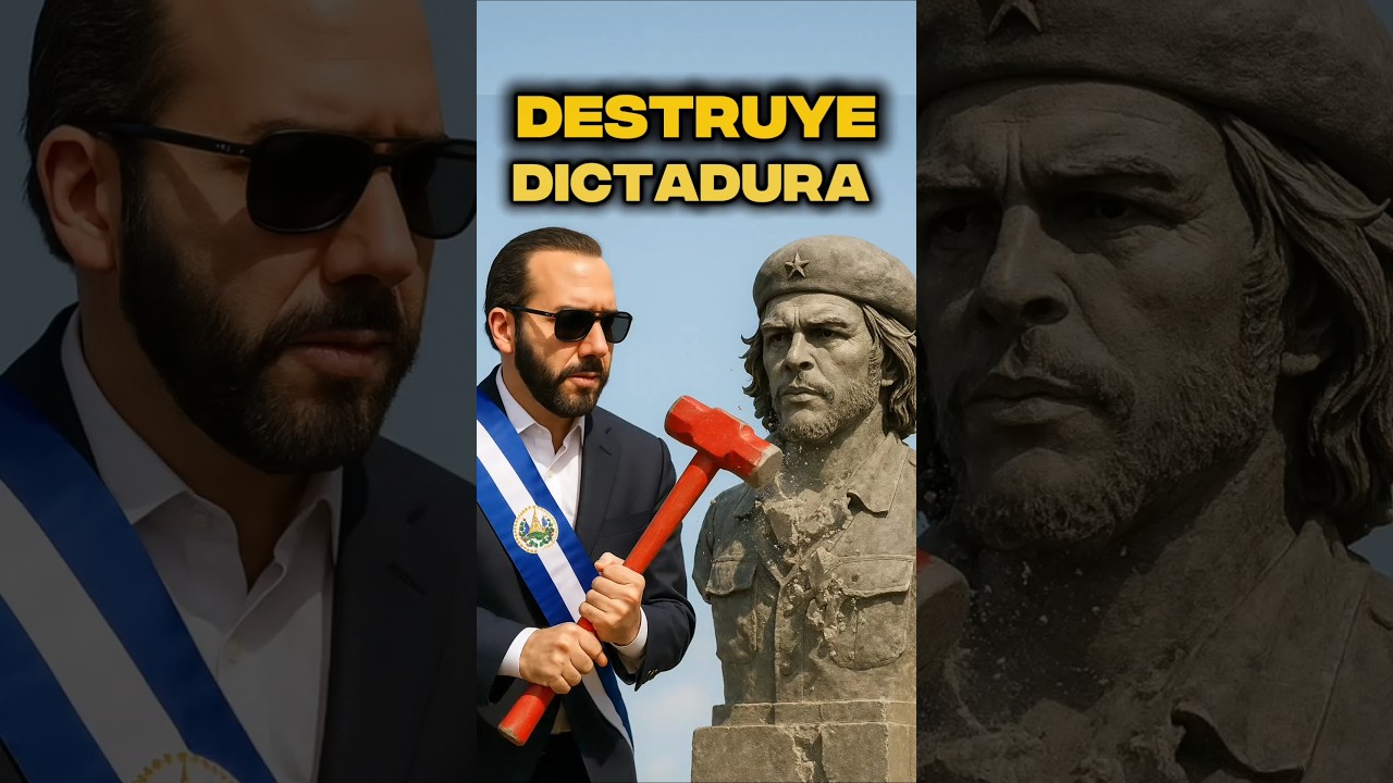 🔥🪓🚨 &iexcl;BUKELE DESTRUYE la estatua del CHE GUEVARA! 😱🧱💣