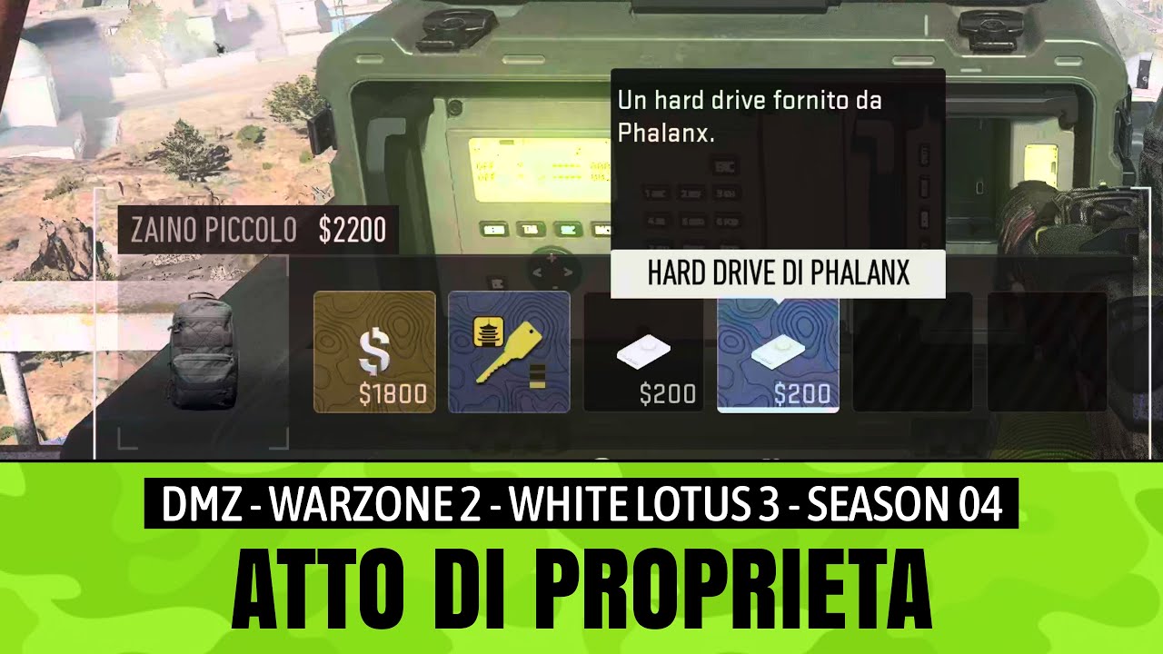 Atto di proprieta | DMZ | S4 | Università VONDEL | White Lotus 3 | Warzone 2