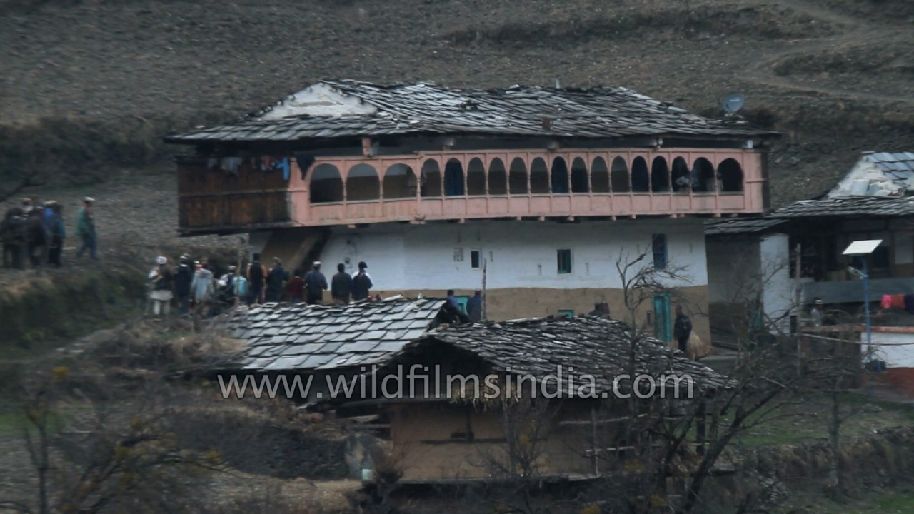 Typical Kinnauri home construction in Himachal Pradesh