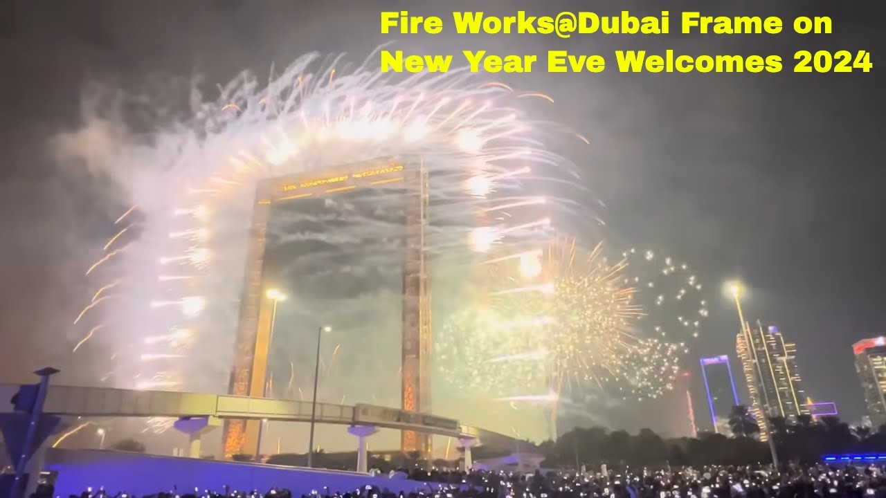 Fireworks 🎇 @Dubai Frame Welcomes New year 2024
