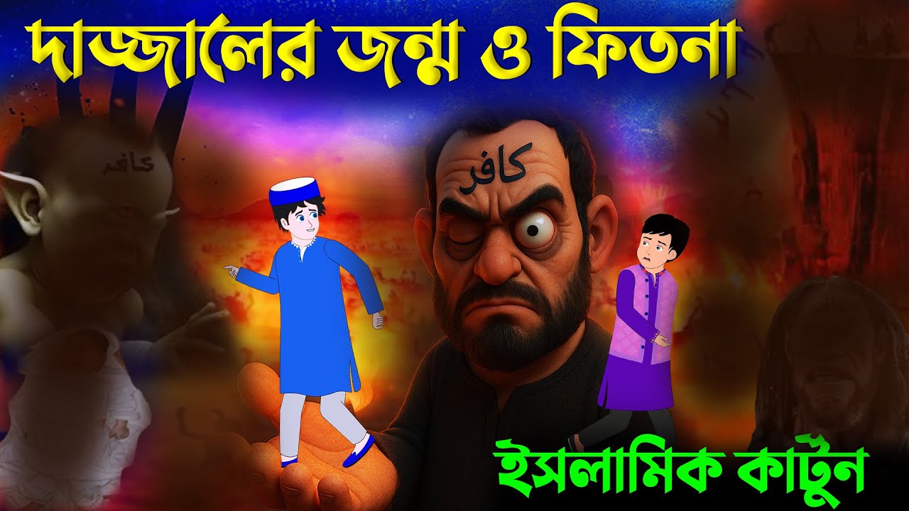 দাজ্জালের জন্ম ও ফিতনা ⭕ইসলামিক কার্টুন | Islamic Cartoon bangla | New Cartoon Bangla | kartun