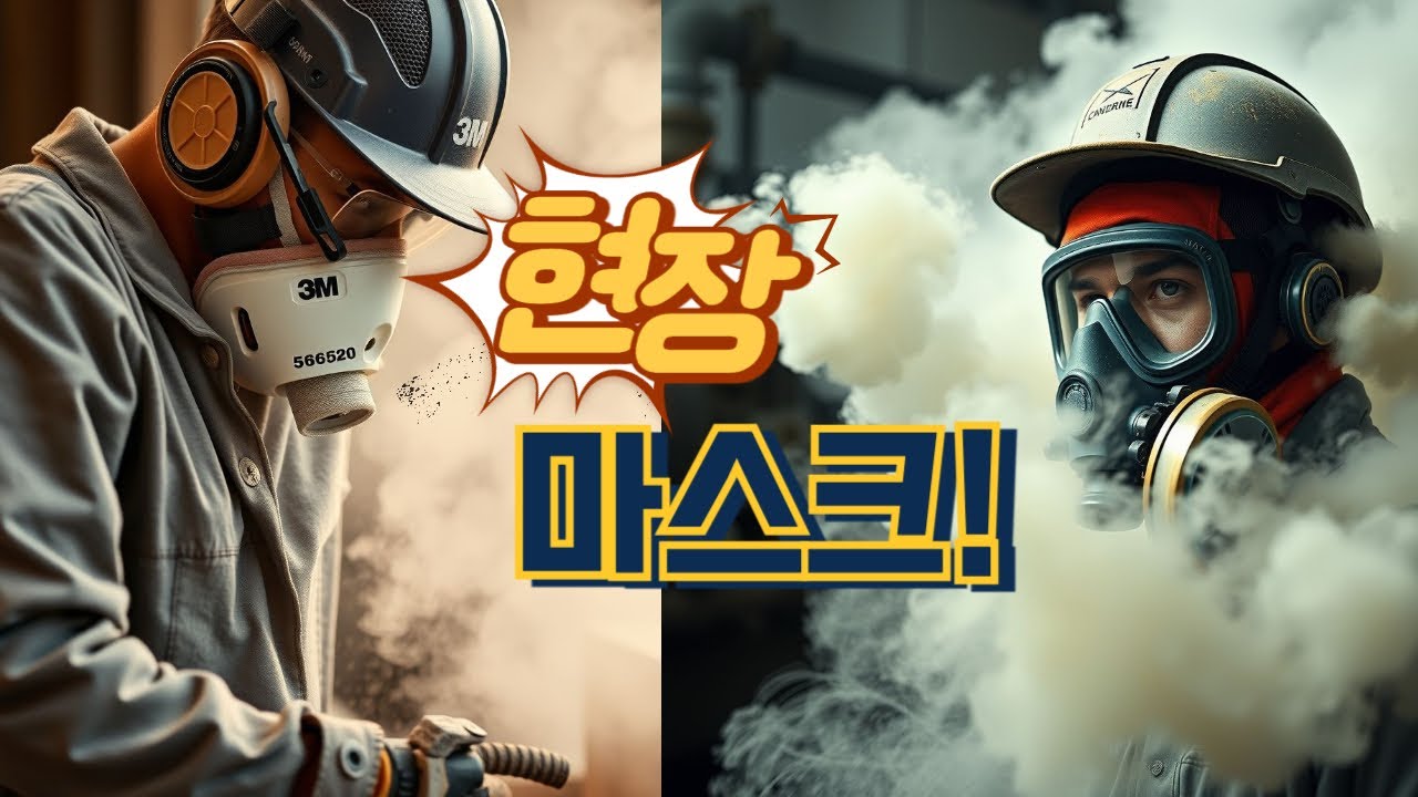 타일시공에 추천합니다. 3M방진마스크 3종set