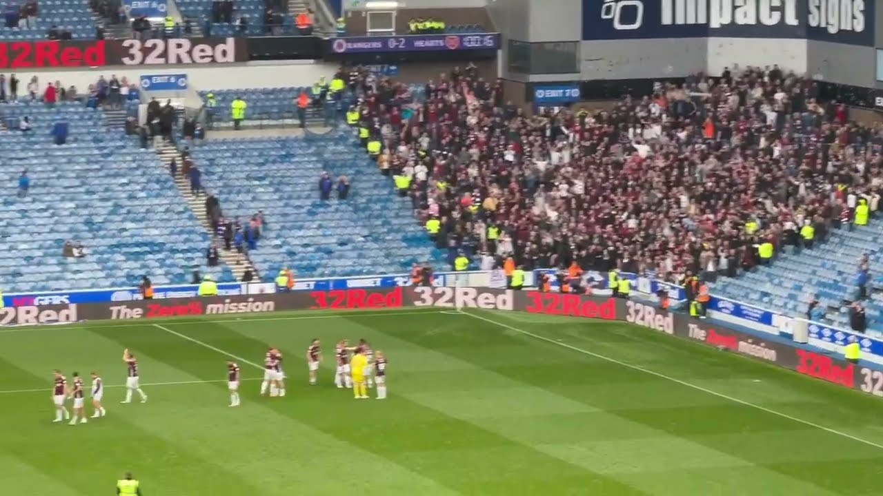 Rangers Fans Flood out of Ibrox, While Hearts Fans Are in Party Mode, This Can't go on Rangers !!