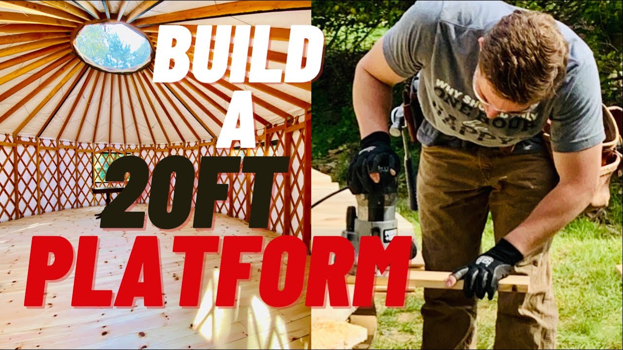 DIY 20 FT YURT PLATFORM | YURT BUILDING | DECK BUILDING
