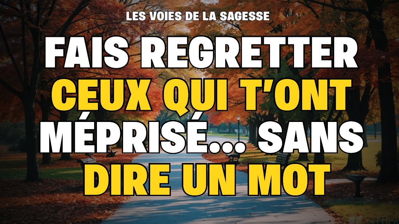 Fais regretter ceux qui t’ont méprisé… sans dire un mot (Méthode stoïcienne)