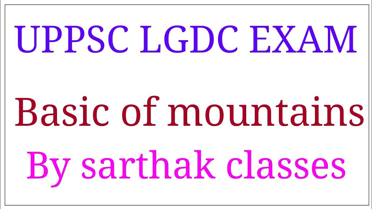 UPPSC LGDC EXAM 2019 GS PREPARATION
