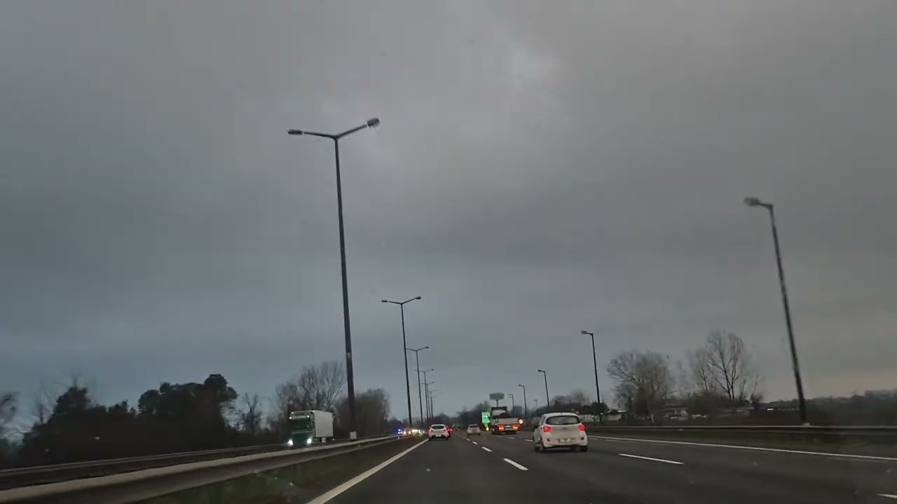 From Kocaeli to Düzce, TEM Highway, Heavy Cloud Road ASMR