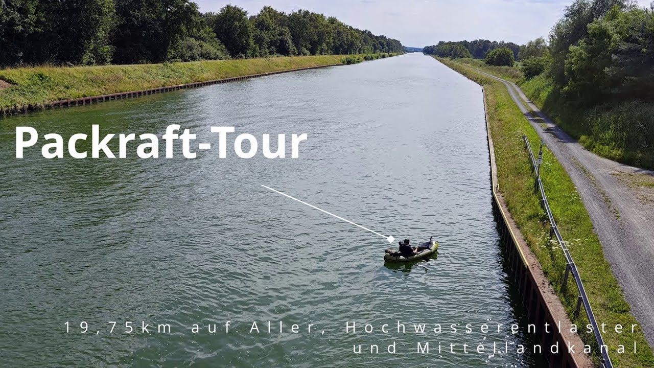 19,75km Packraft Tour auf Aller und Mittellandkanal mit Hindernissen | Anfibio Rebel 3KL+