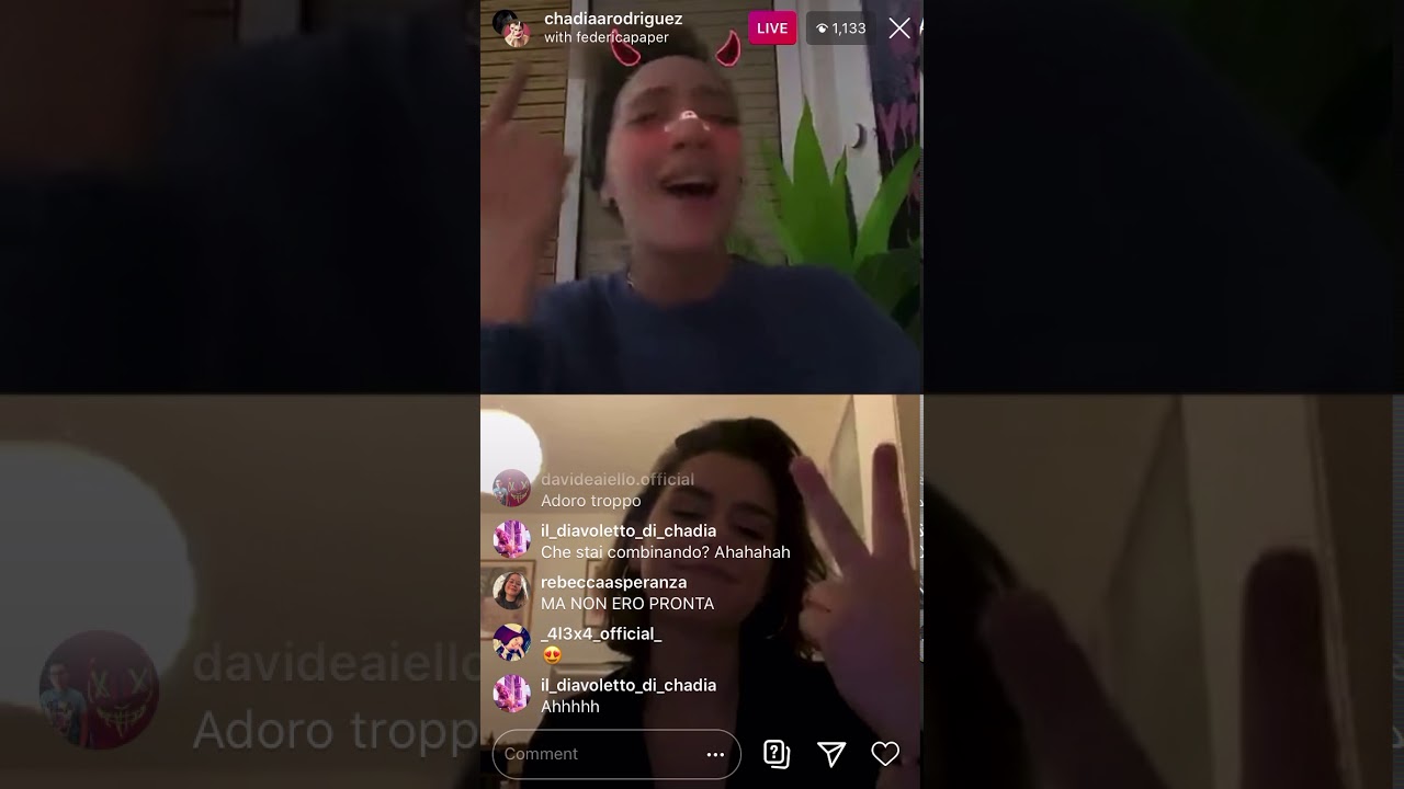 Federica Carta & Chadia Rodriguez - ‘Bella Così’ su Instagram live