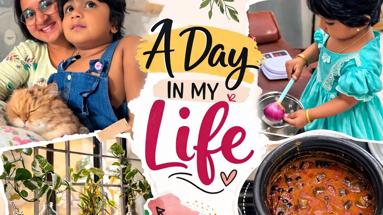 A Day in My Life | Baby Help in Kitchen 👩‍🍳💕 | Cooking, Home & Cute Moments|வத்தல் குழம்பு recipe 