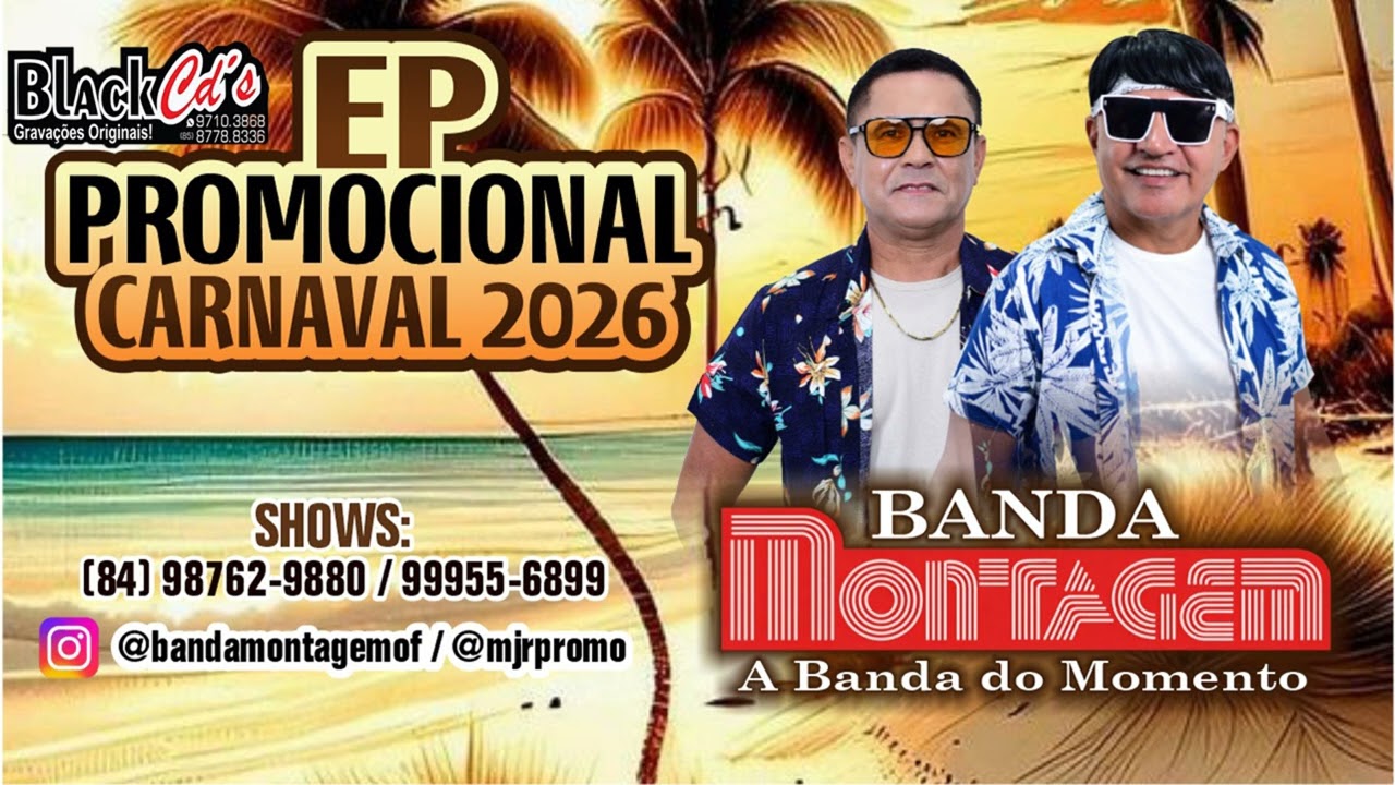 E P promocional  Carnaval fevereiro  2026 banda Montagem black cds pra paredão