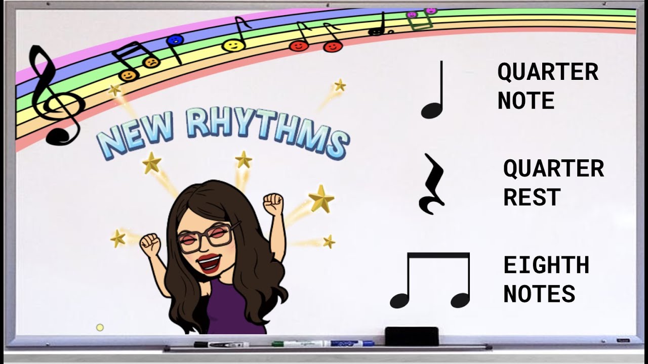 Primary Music Lesson - Quarter Note, Quarter Rest, Eighth Note Rhythms