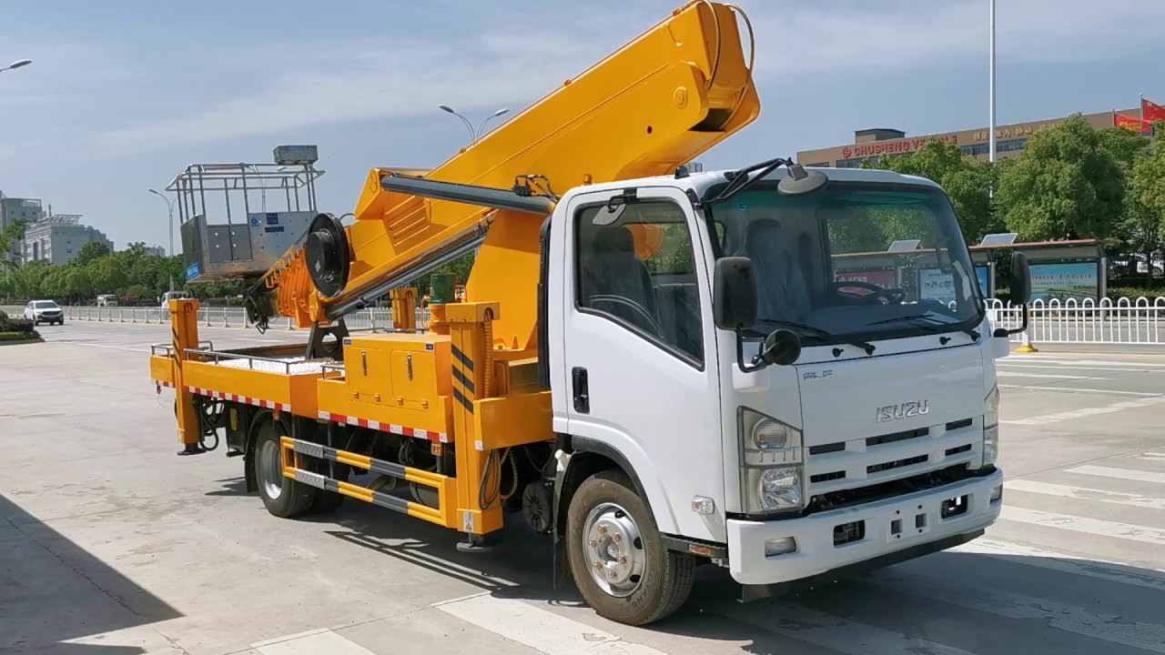 Japan Hydraulic Lifting Platform ISUZU Man Lift Truck