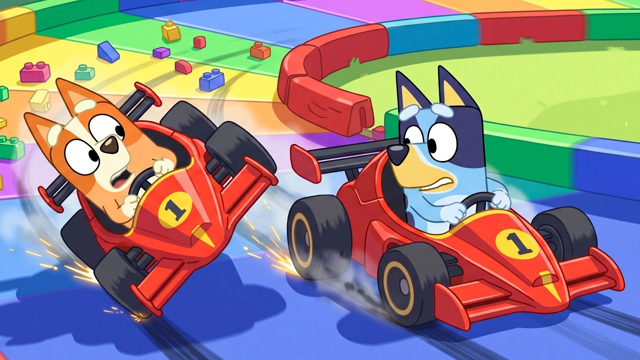 OMG!!!! BLUEY & BINGO Join the MOST EPIC Toy Car Race Ever!!! 🚗💨🔥 | Bluey x Bingo Stories