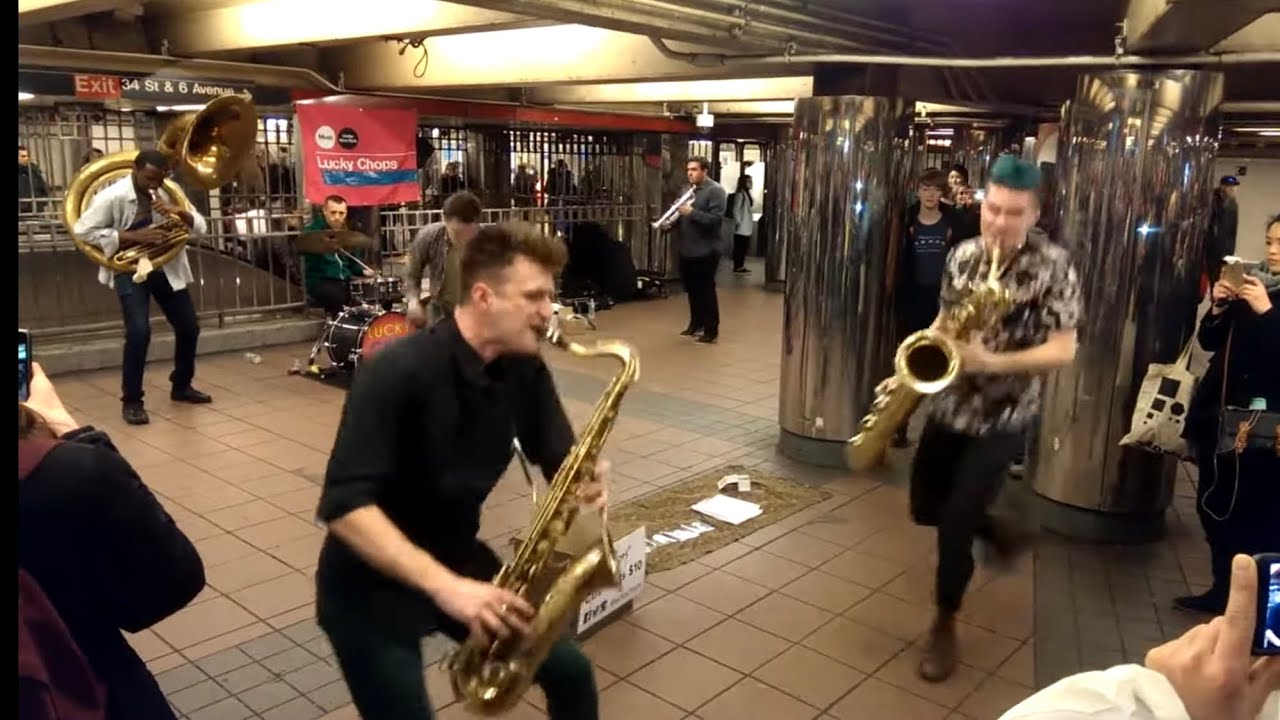 Lucky Chops (Herald Sq Subway) - Funkytown / I Feel Good 2015