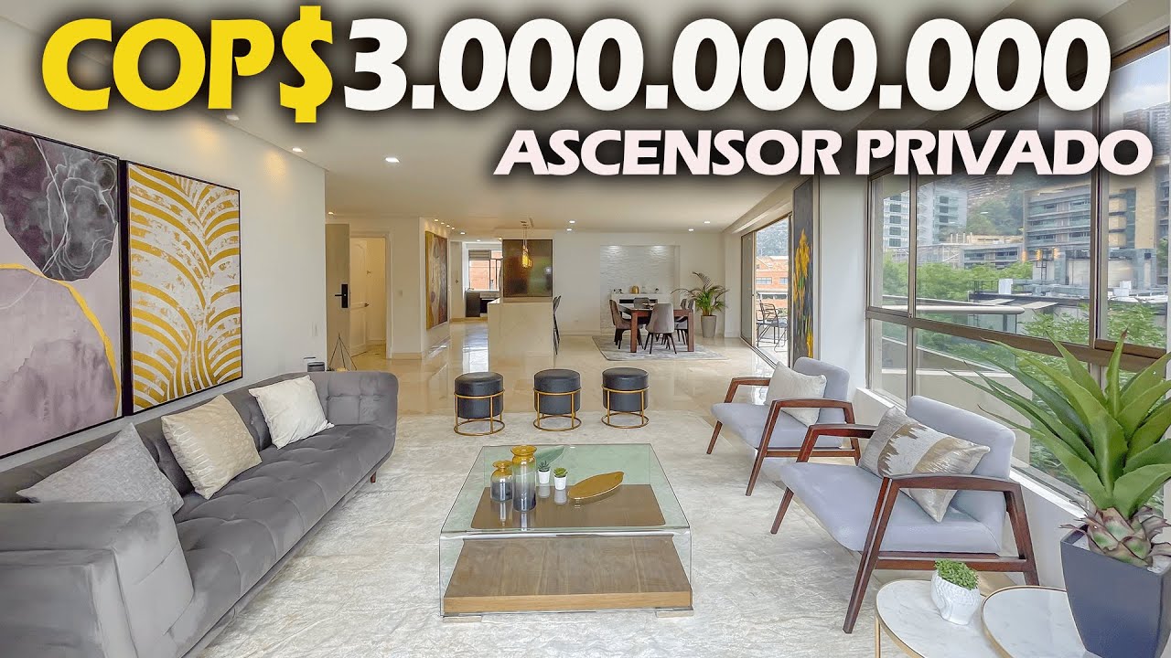 Con ascensor privado!! WOW así se vive en Medellin $3.000millones