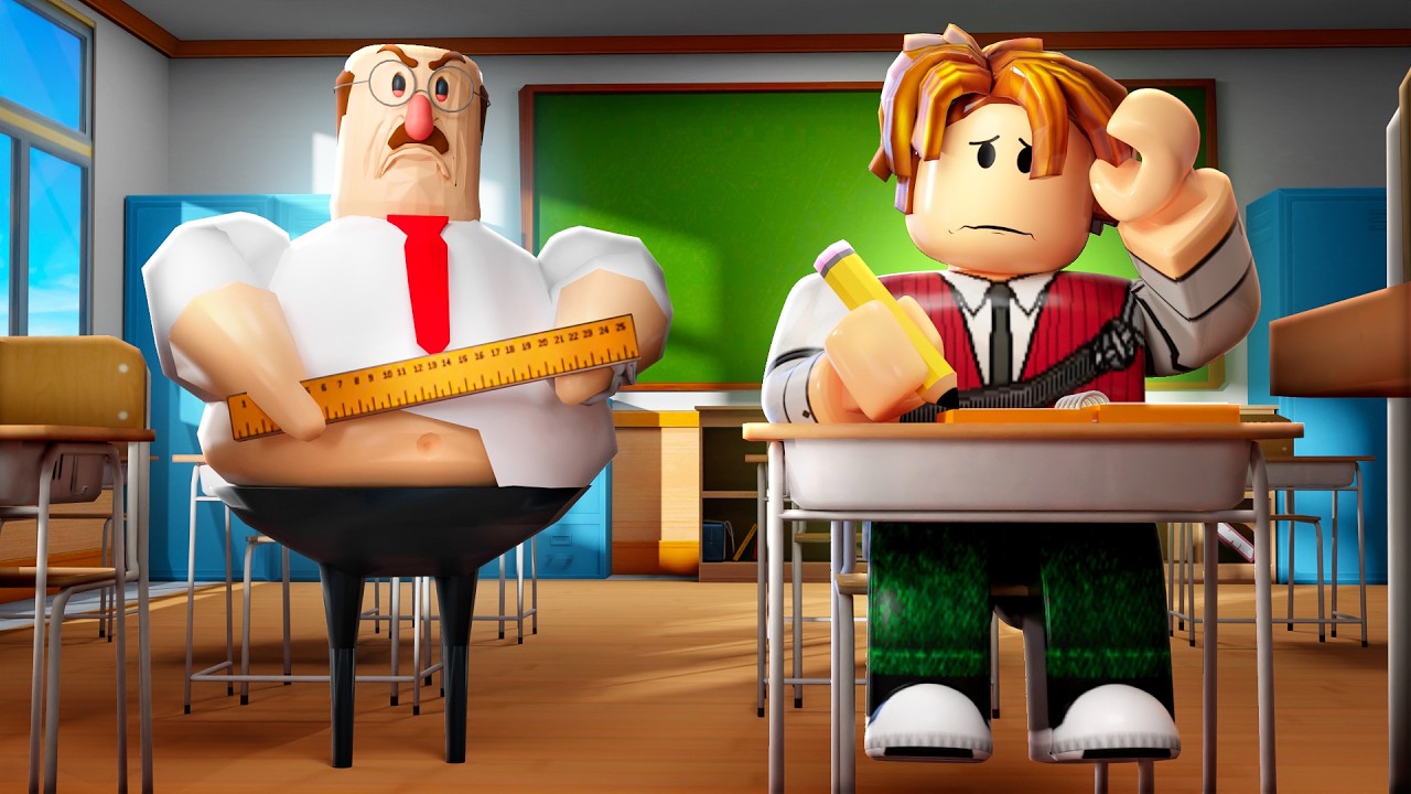 FIQUEI PRESO NA DETENÇÃO DA ESCOLA (Roblox Great School Breakout)