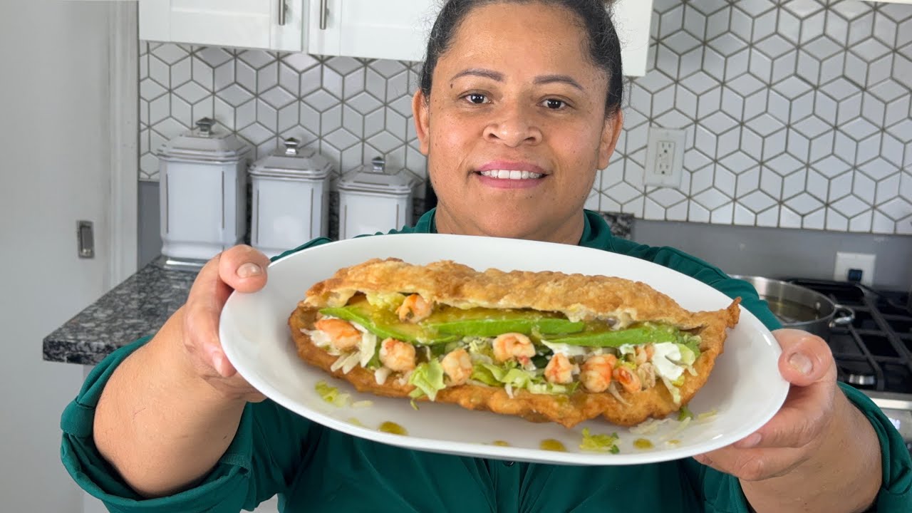 Súper en panadas con camarones