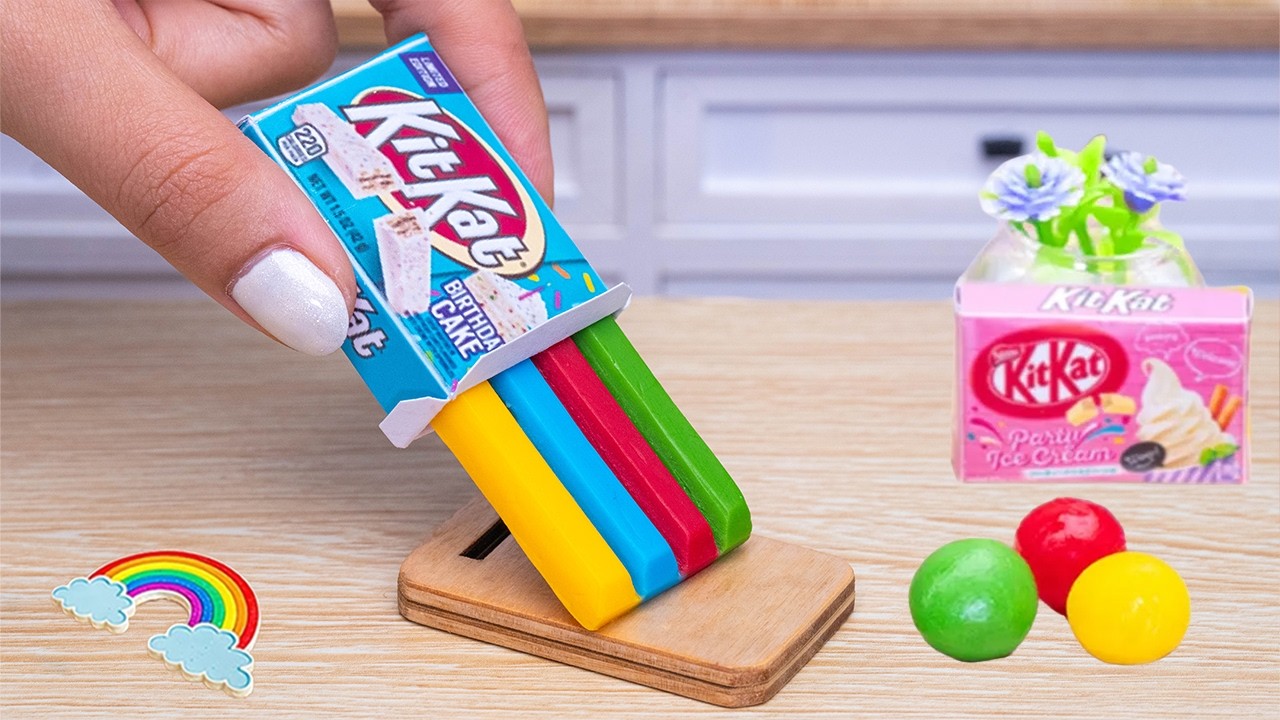 Amazing Rainbow KitKat Cake | Best Mini Rainbow Cake Ideas With KitKat Chocolate