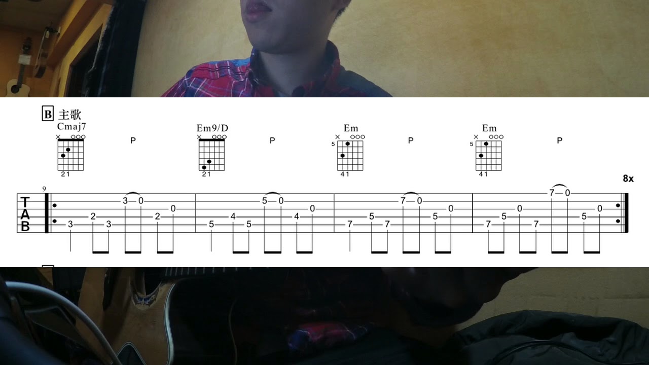 【蠶寶的吉他小教室】甜約翰-失蹤人口(木吉他 Cover TAB譜附)