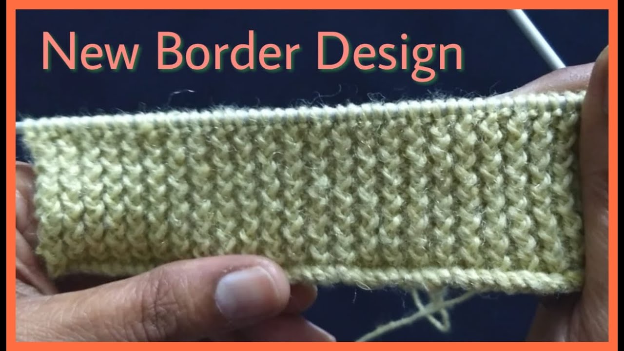 NEW Knitting Border Design for Gents Cardigan