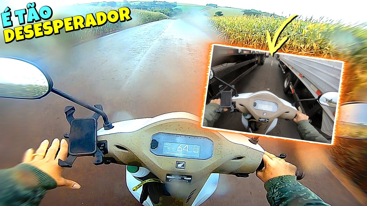 HONDA BIZ 125 Perigos na rodovia e role na chuva