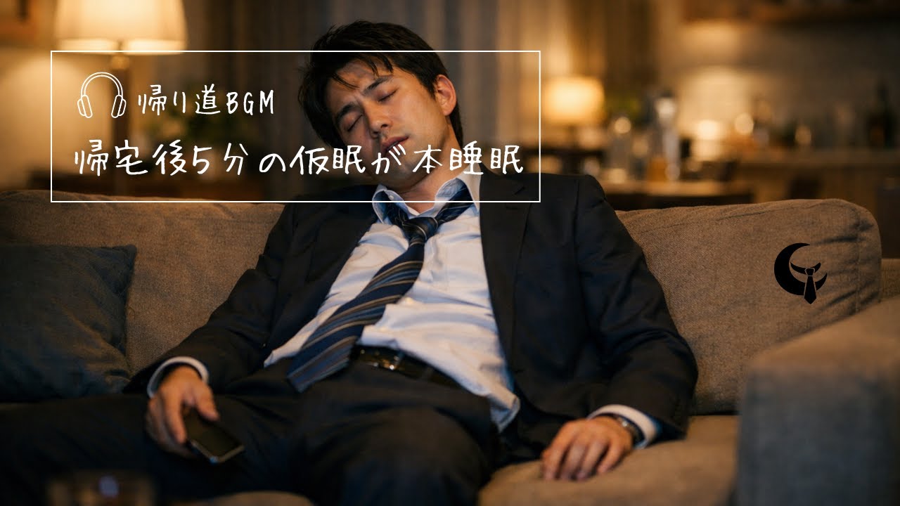 帰宅後５分の仮眠が本睡眠｜Lyrics｜疲れたサラリーマンの帰り道