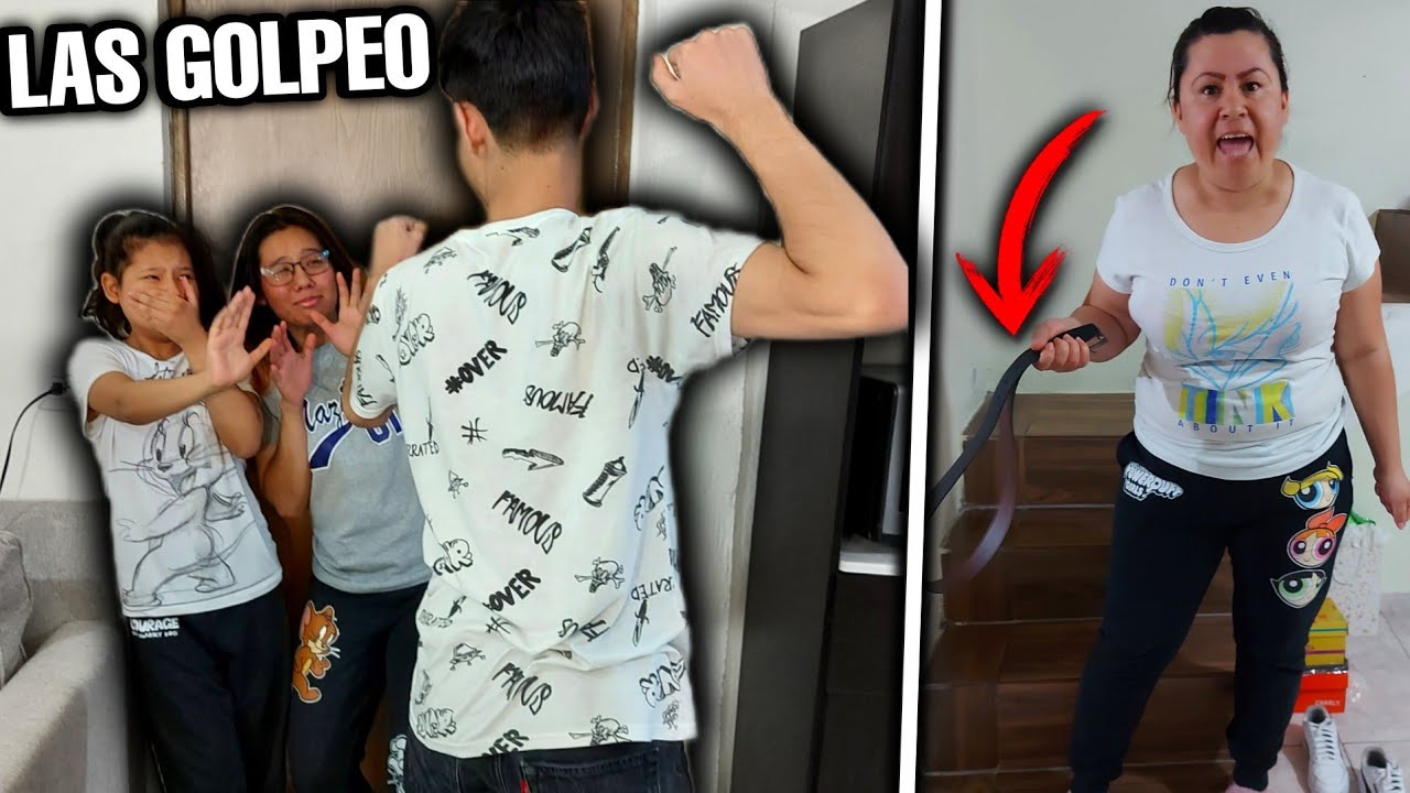 G0LPEO A MIS HERMANAS ENFRENTE DE MI MAM&Aacute; Y AS&Iacute; REACCIONO!! 😱 BROMA PESADA