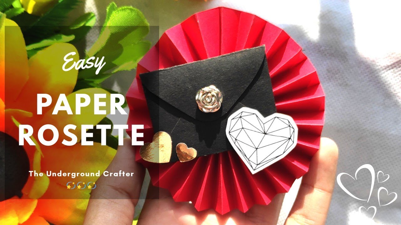 DIY Paper Rosette 💕| DIY | The Underground Crafter | Saniya Bahalwa
