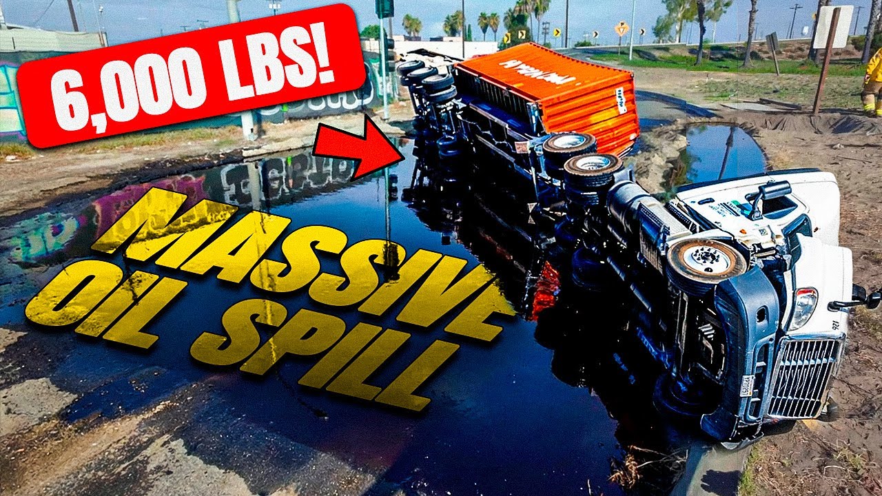 Truck Rollover Spills 6,000 Gallons of Oil!