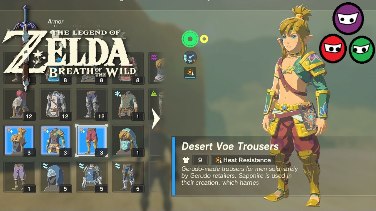 Zelda Breath of the Wild | Secret Club | Desert Voe Armor | Radiant Armor