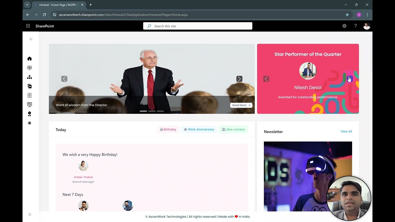 Maximize Productivity with  SharePoint Intranet Portal: Developed by AscenWork Technologies