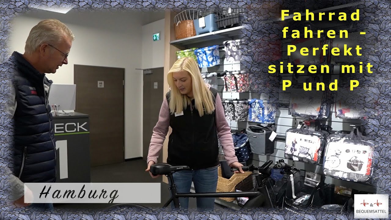 Fahrrad fahren perfekt sitzen Fahrradsattel von P und P mit Riese und Müller Bicycle E Bike Ebike