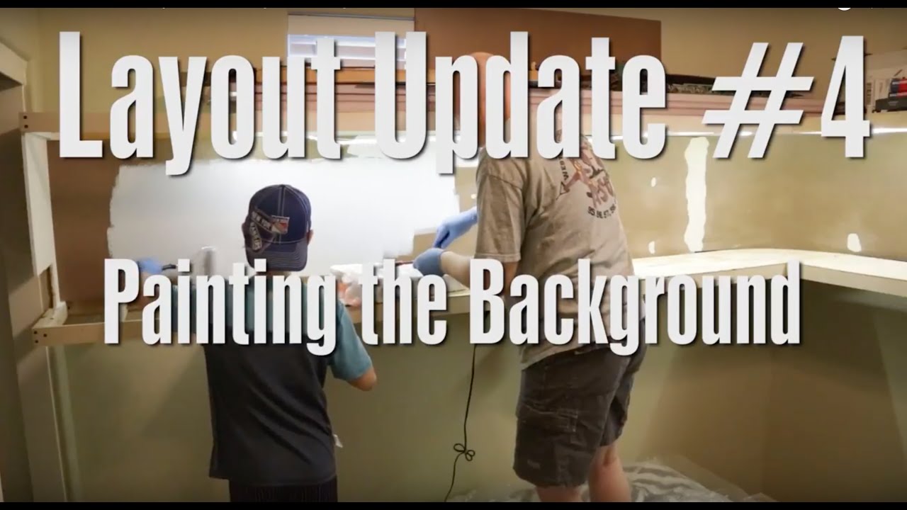 Model Train Shelf Layout - Painting the Background