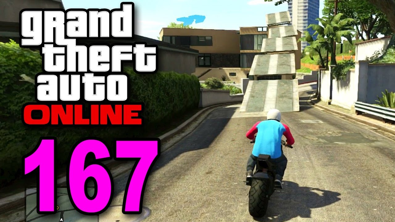 Grand Theft Auto 5 Multiplayer - Part 167 - Crazy Motorcycle Race (GTA Online Let's Play)