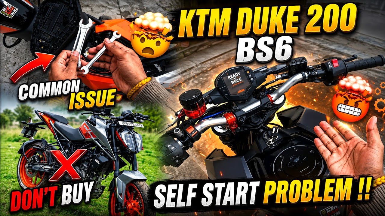 Self start problem in ktm Duke 200 bs6 😡
