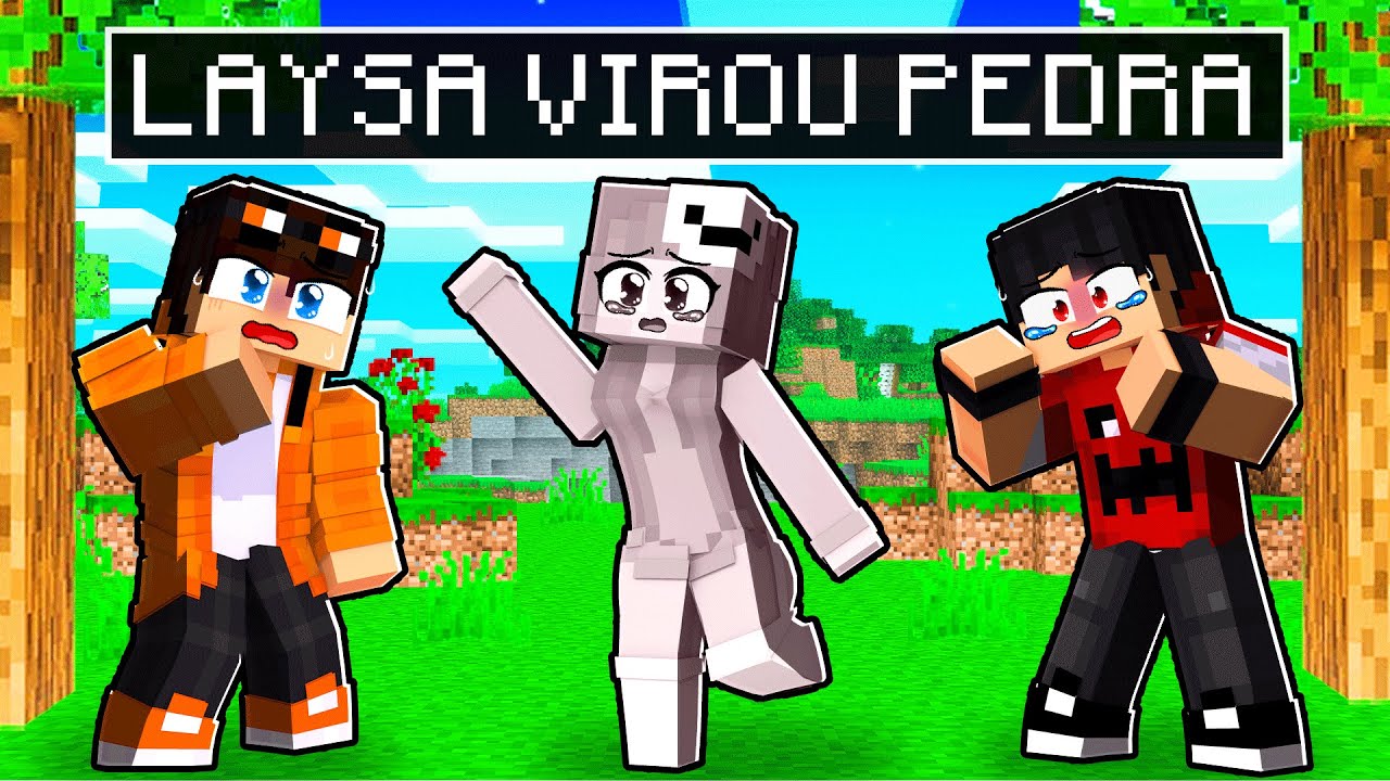 LAYSA foi TRANSFORMADA em PEDRA no MINECRAFT!