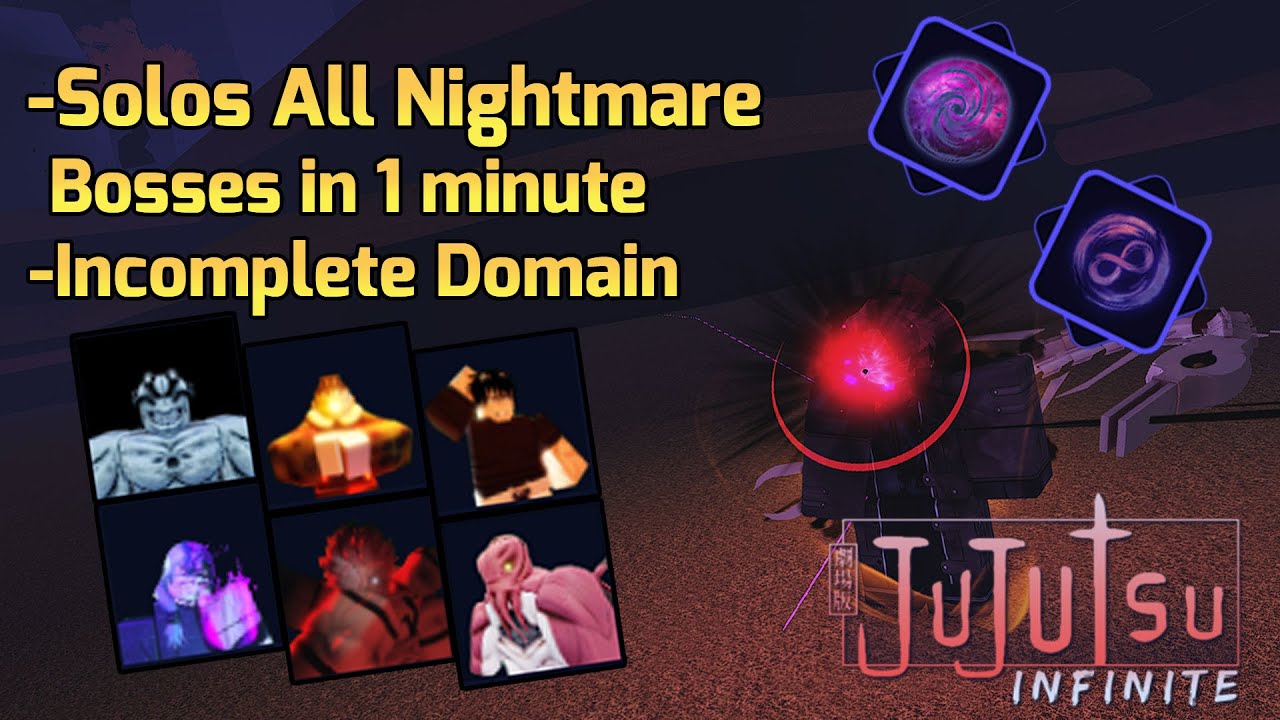Star Rage + Infinity PVE Build VS All Nightmare Bosses | Jujutsu Infinite