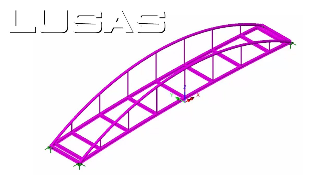 Modelling footbridge dynamics with LUSAS (Part 1 - model building)