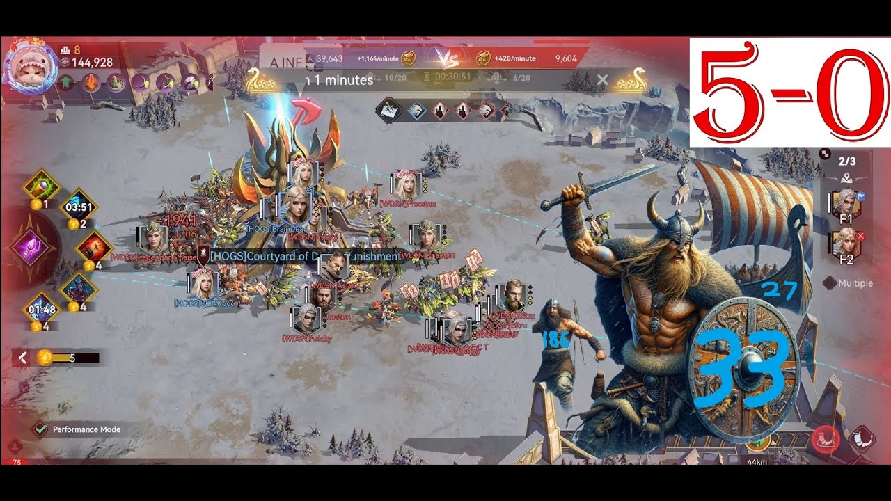 Viking Rise Gameplay - Blood Oath ROUND 5 Hogs S33 VS WDSN S186