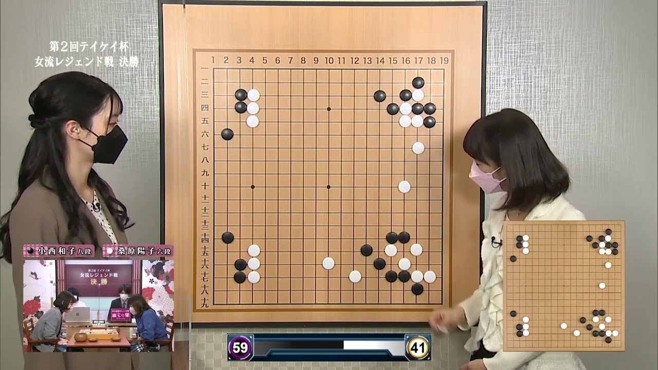 【公式棋戦】第２回テイケイ杯　女流レジェンド戦決勝　 ①（小西和子八段 VS 桑原陽子六段）