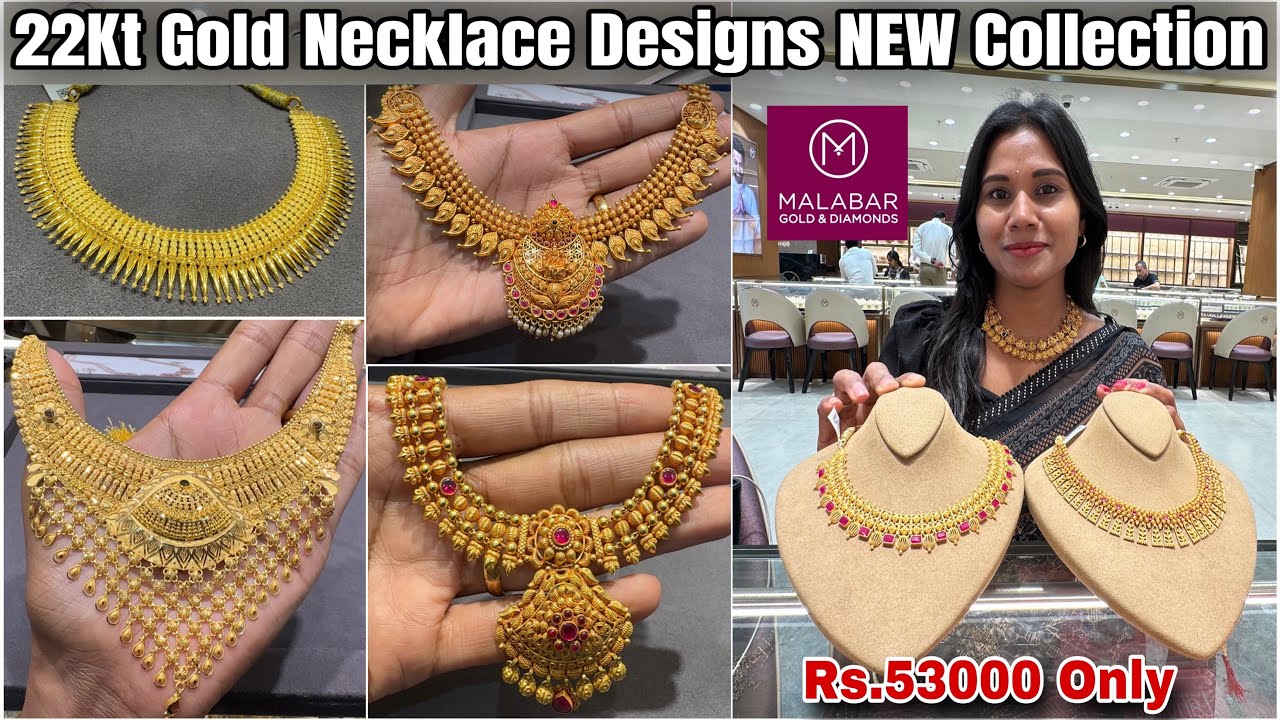 4Gm Starts😍Malabar New Gold Necklace Designs| Lightweight Gold Necklace Designs With Weight & Price