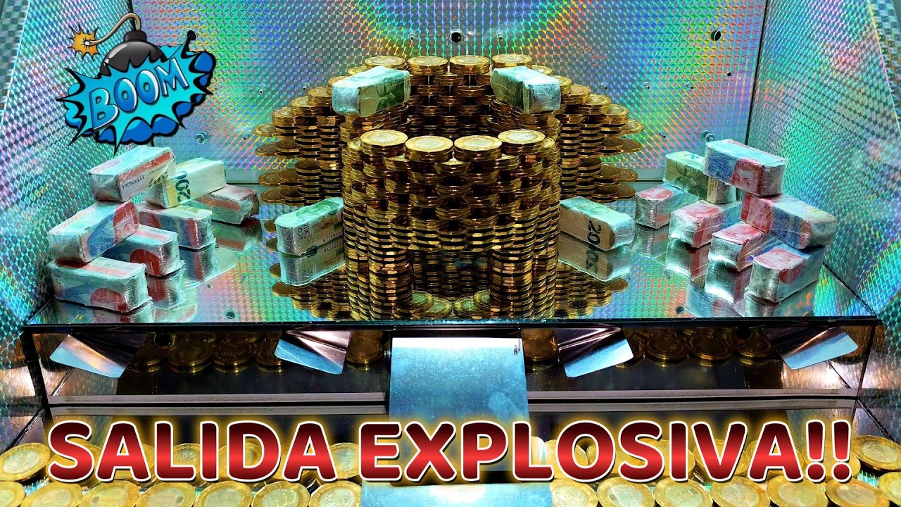 ERUPCIÓN DE MONEDAS, CÓMO FUEGOS ARTIFICIALES!! MAQUINA DE $20  #dinero #foryou #slotmachine #money