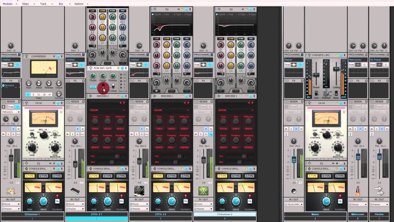 Cakewalk PC4K expander/gate ProChannel module - quick demo