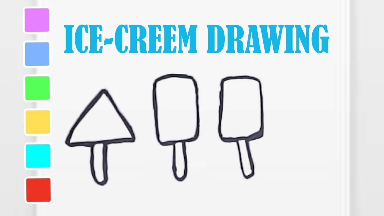 Ice-cream drawing easy way|| Learn Colors  with Easy and Advanced Ice cream Drawing for Beginners.