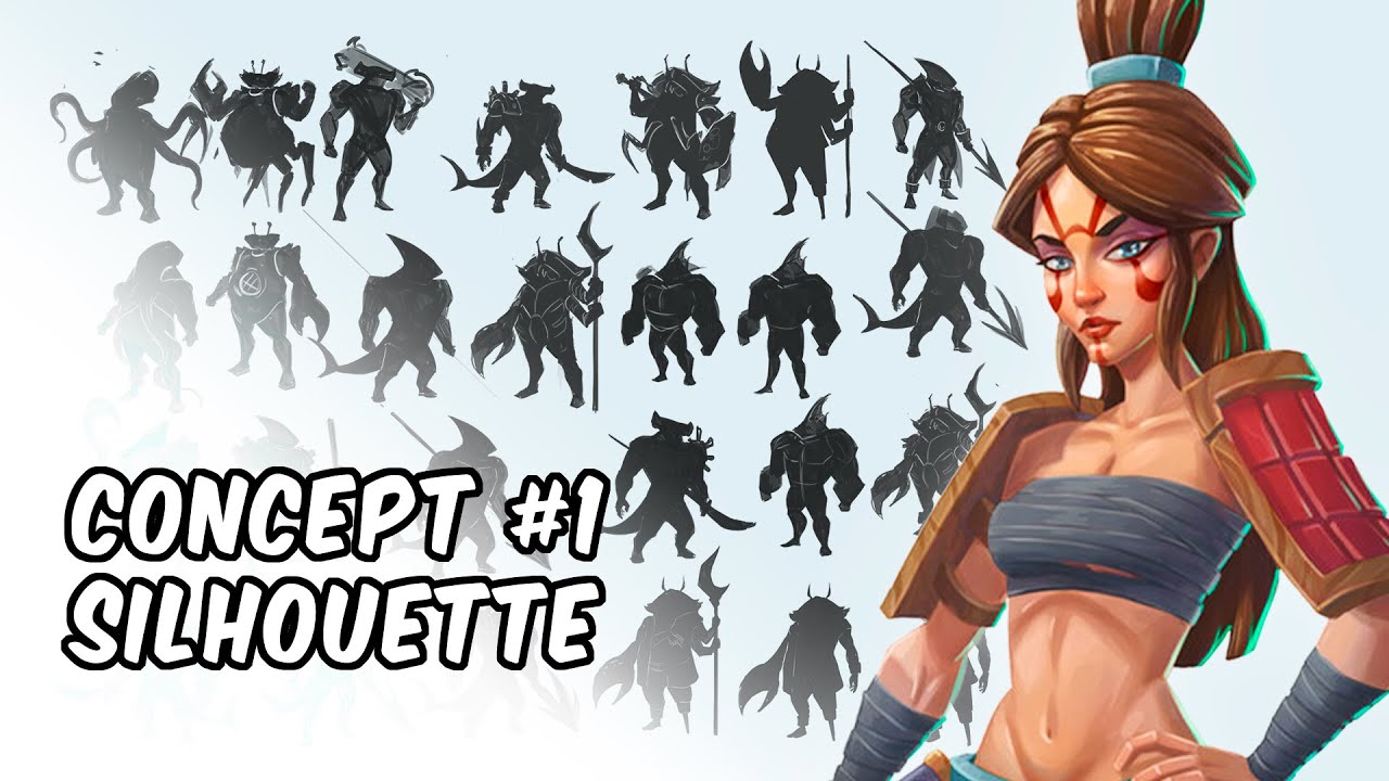 Curso CONCEPT ART de PERSONAJES #1 - El secreto de las Silhouettes ✍🏼