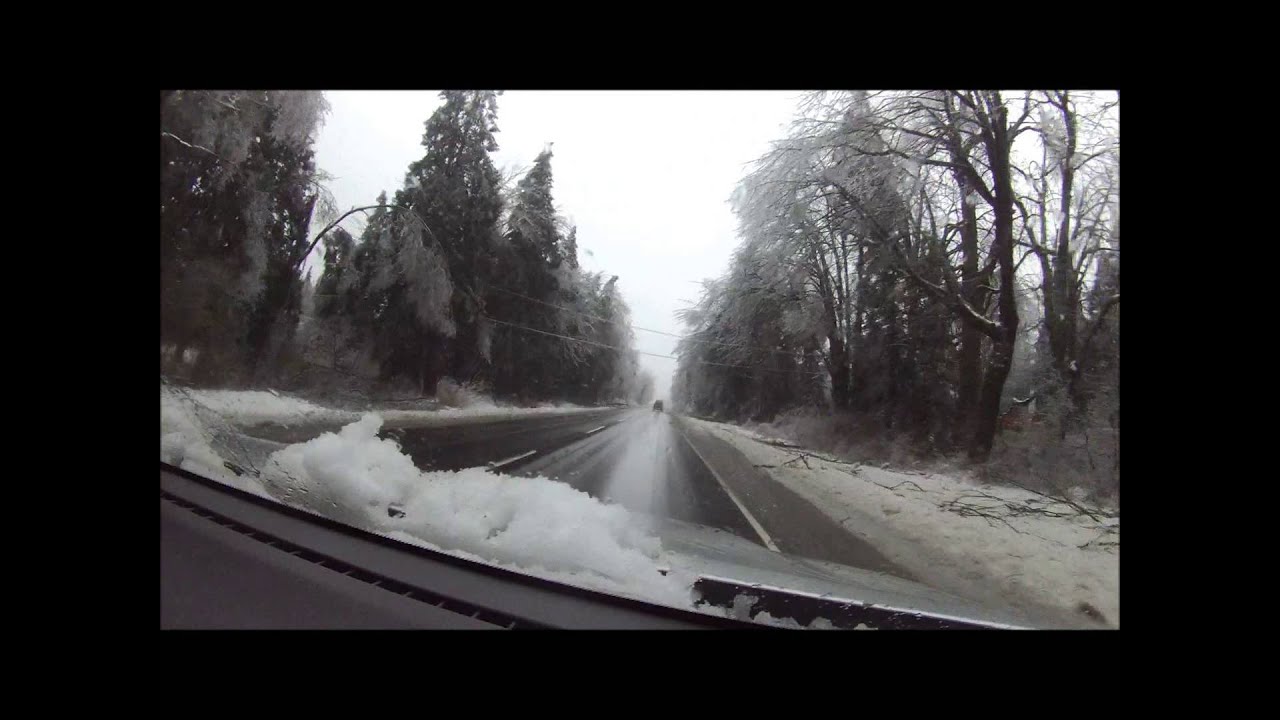 trans canada highway closed by Hope January 5 2015 trees highway serious hazard risk of car crash